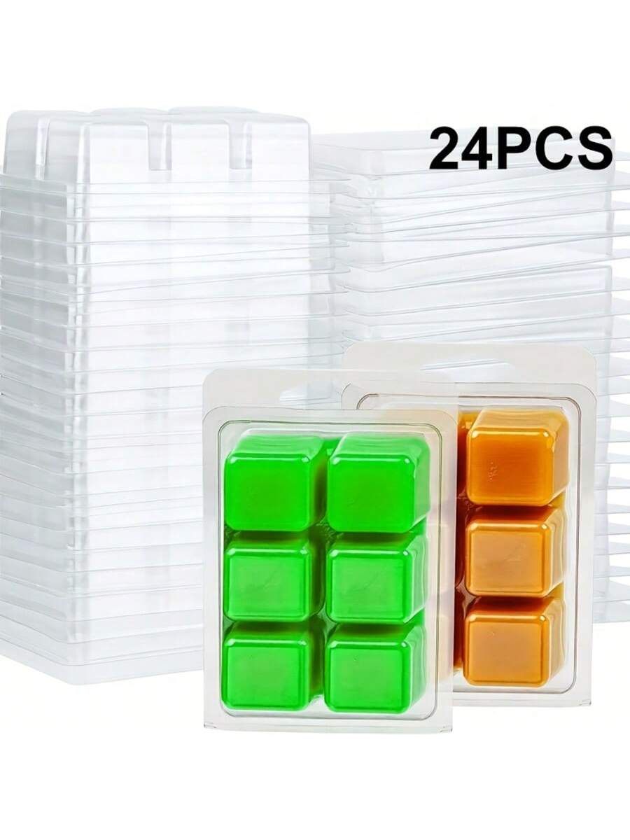 Candle Making Gel Wax - 12/24 Buah Cetakan Plastik Persegi Panjang