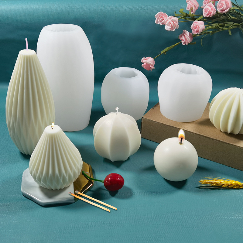 Candle Making Gel Wax - Cetakan Lilin Silikon 3D Bentuk Geometris