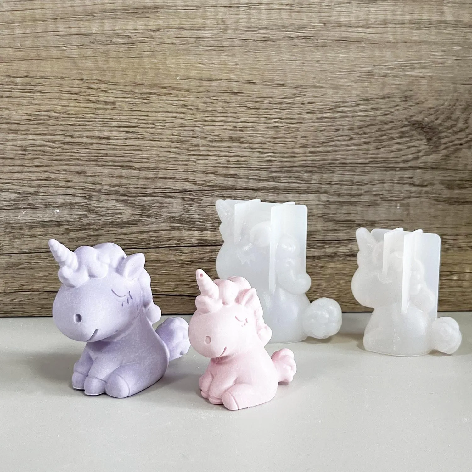 Candle Making Business - 3D silikon geometris Unicorn kucing rusa