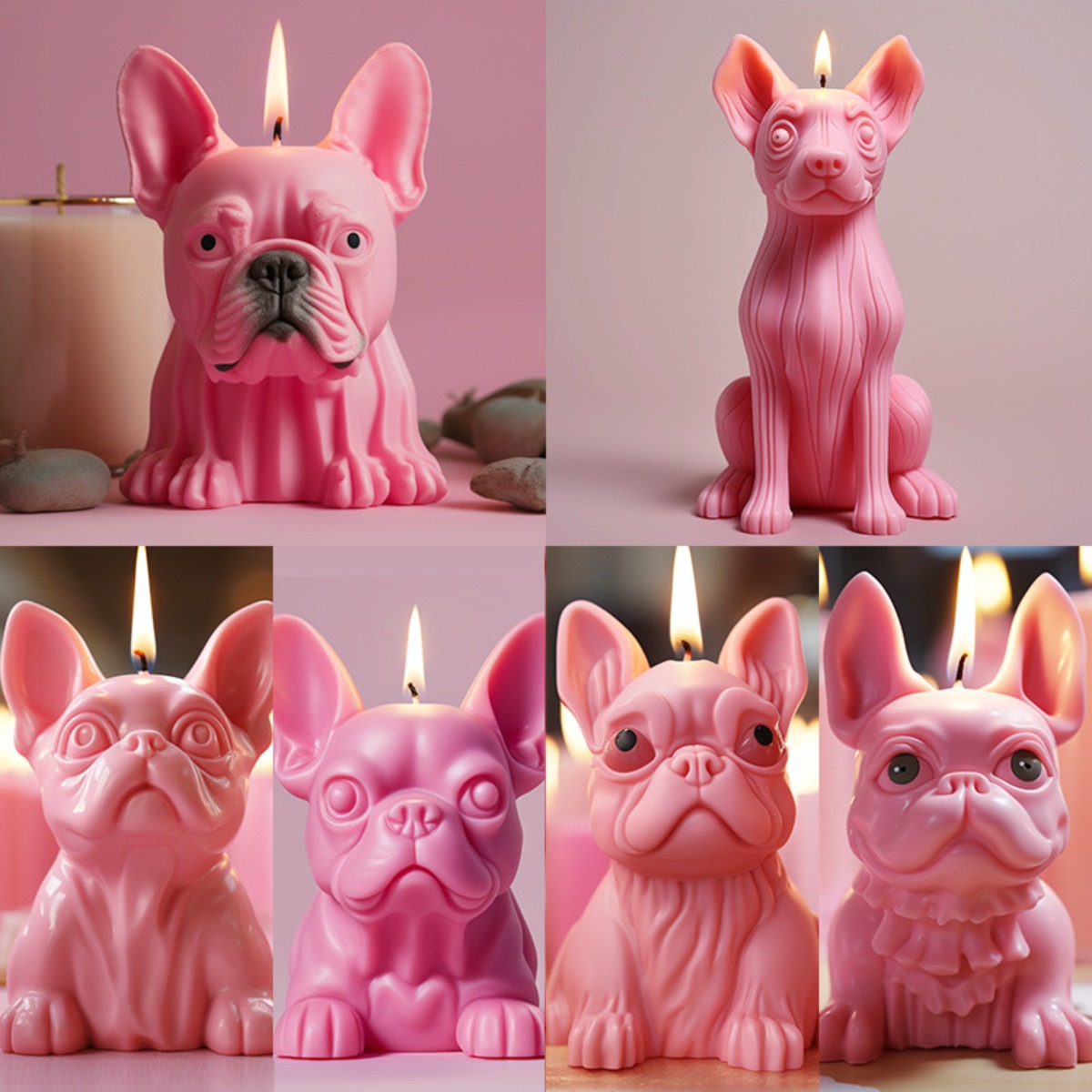 Candle Making Kit Diy - Pekingese anak anjing Pug hewan lilin