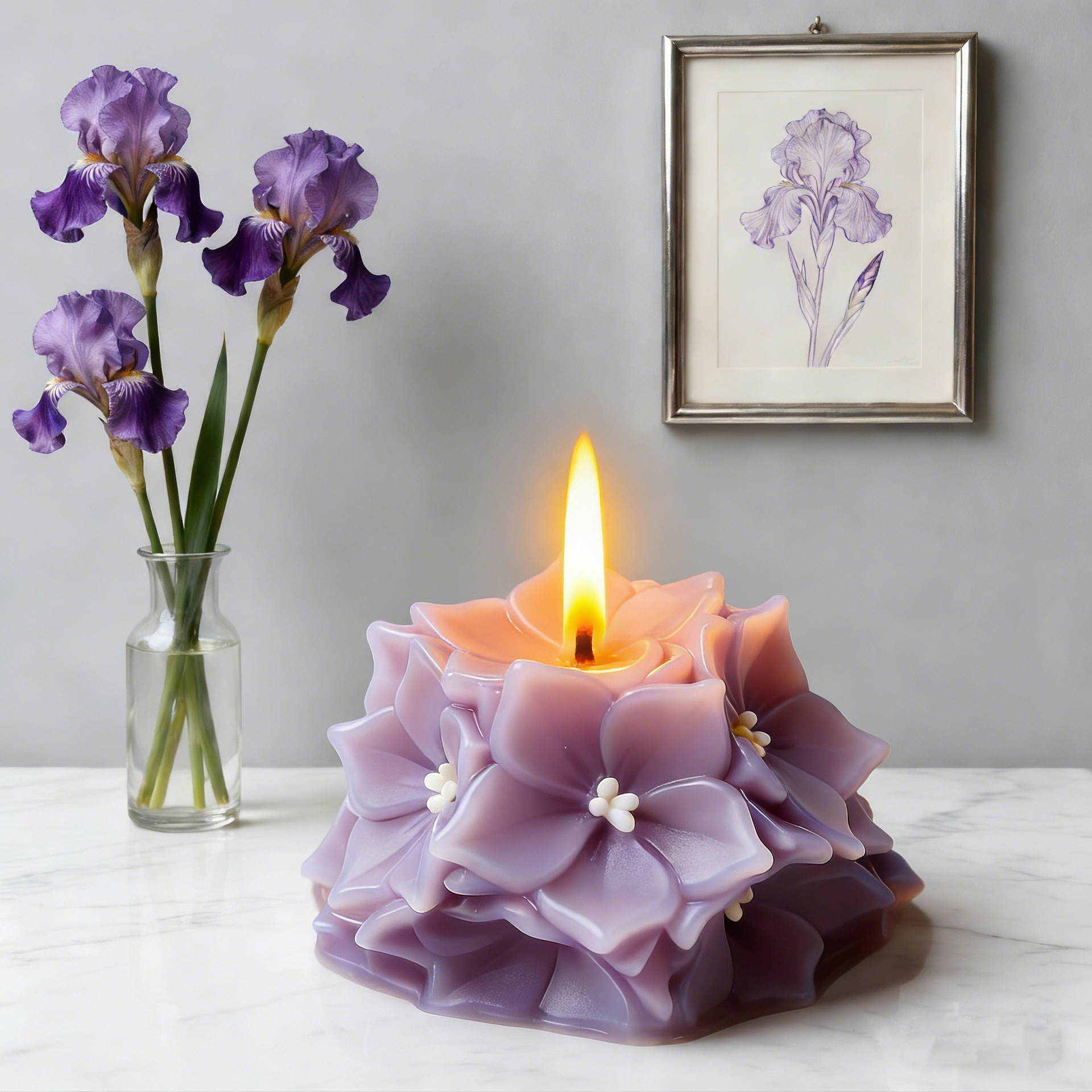 Candle Making Workshops - Cetakan Bunga Dekoratif Cetakan Lilin Beraroma