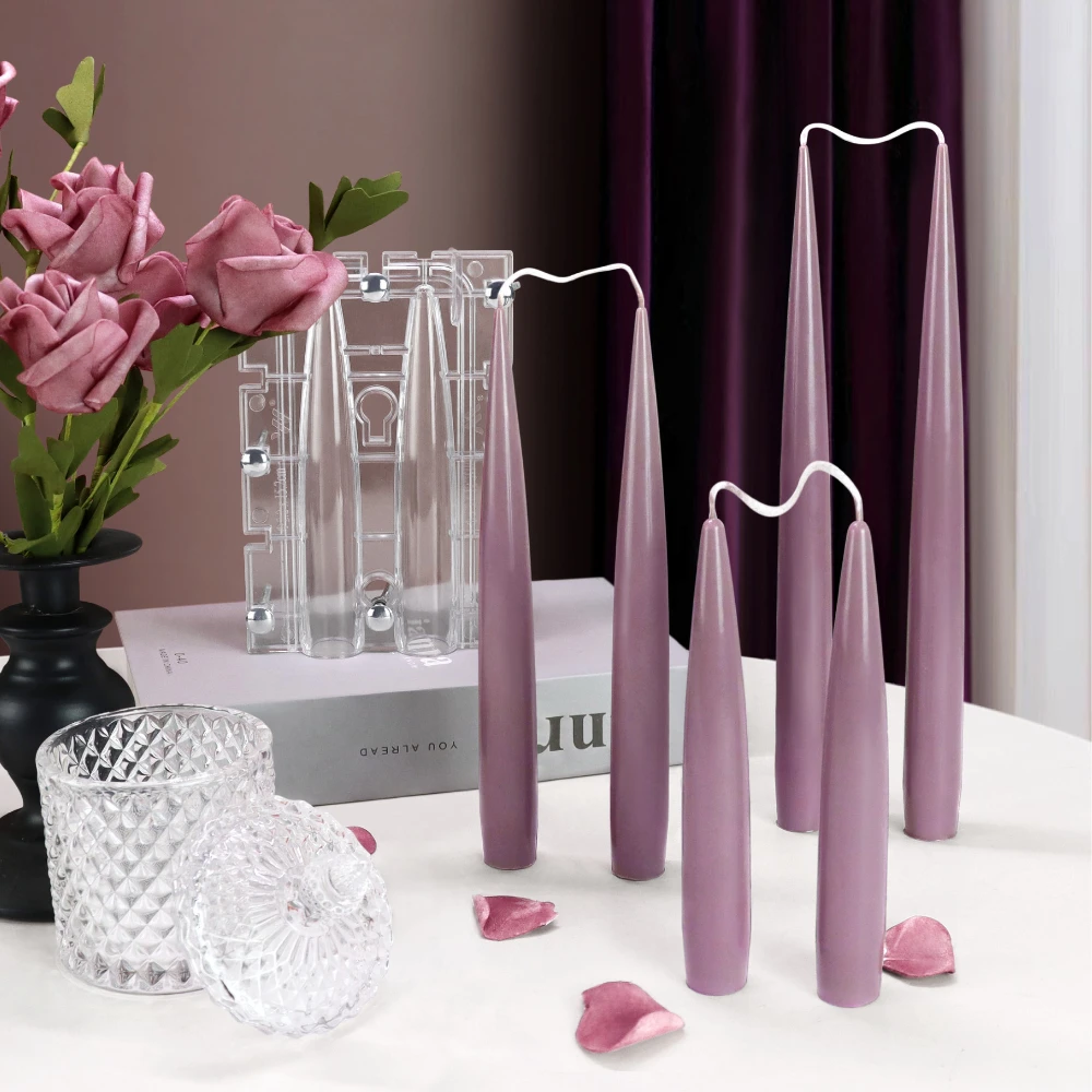 Candle Making Business - Cetakan akrilik lilin kolom runcing ganda
