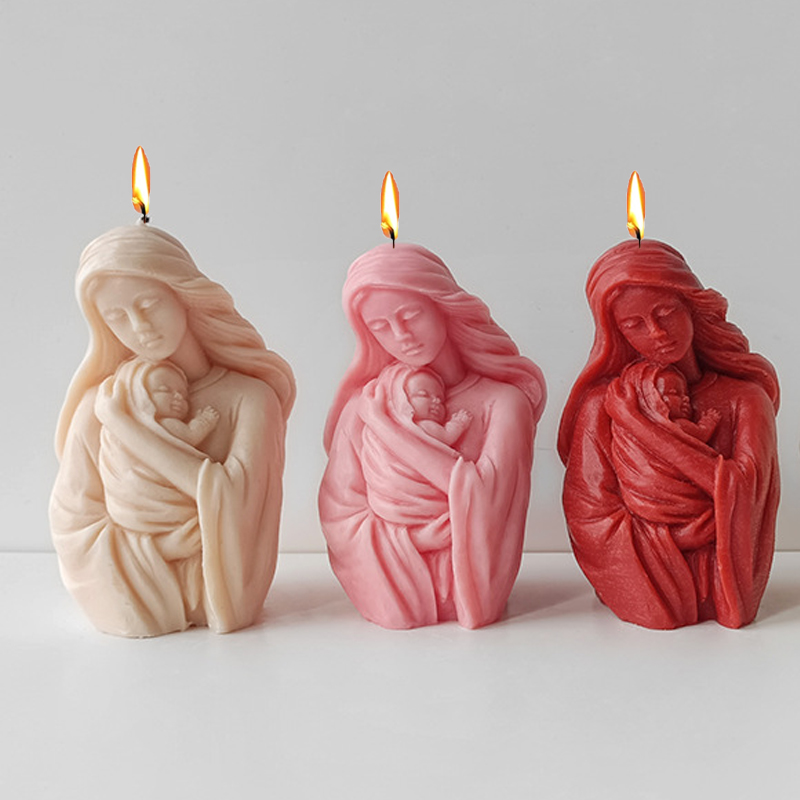 Candle Making Kit Diy - Cetakan lilin silikon bayi tahan Madonna