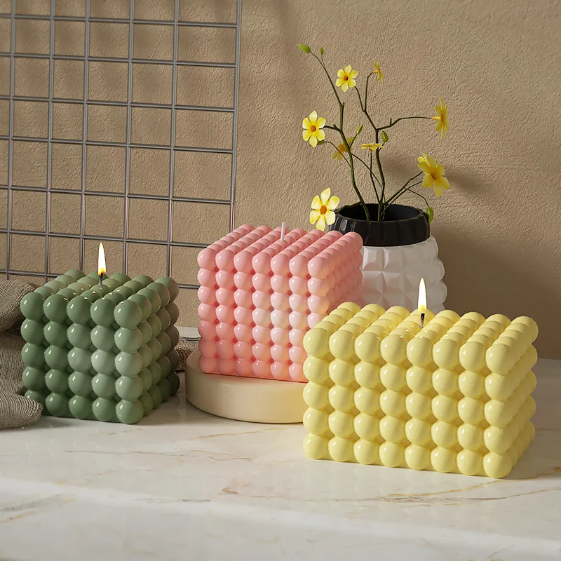 Cetakan silikon kubus gelembun - Candle Making Gel Wax ulasan dan harga