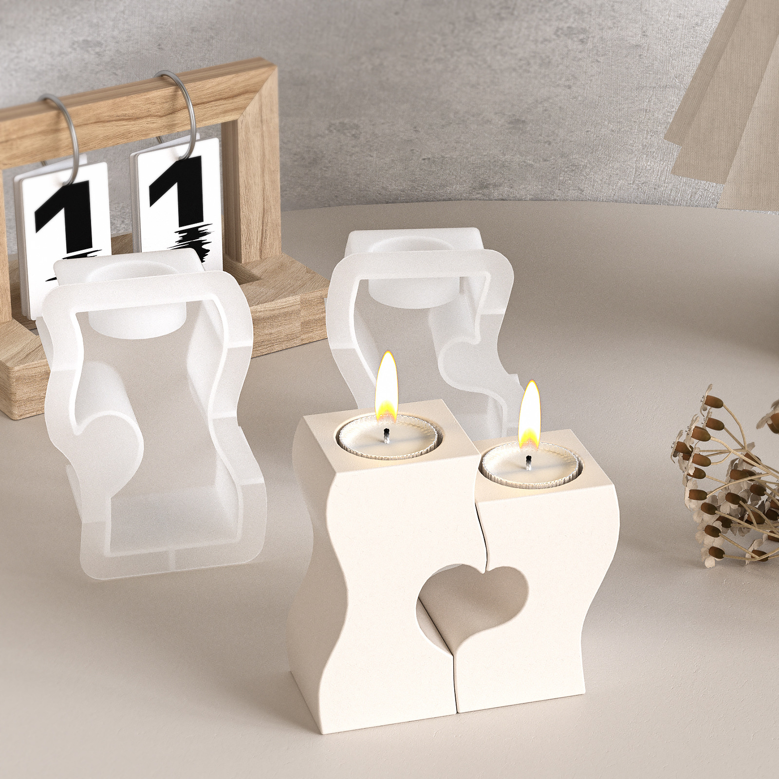 S Cetakan Silikon Lilin Hati D - Candle Making Business ulasan dan harga