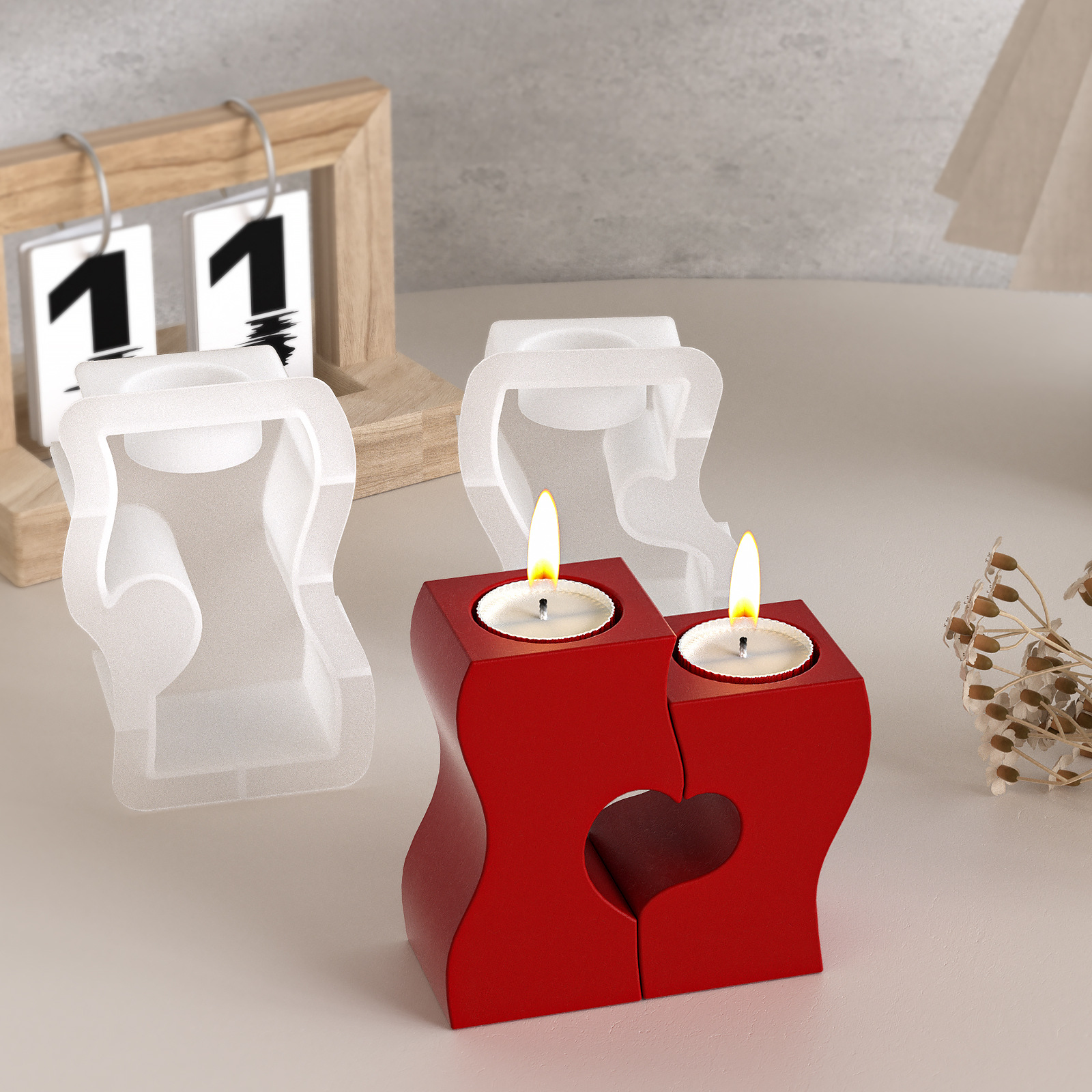 S Cetakan Silikon Lilin Hati D - Candle Making Business ulasan dan harga