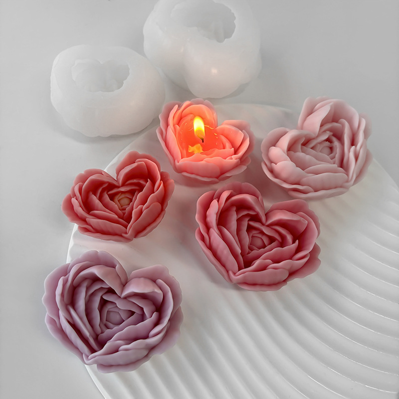 Cetakan silikon bunga cinta DI - Candle Making Gel Wax ulasan dan harga
