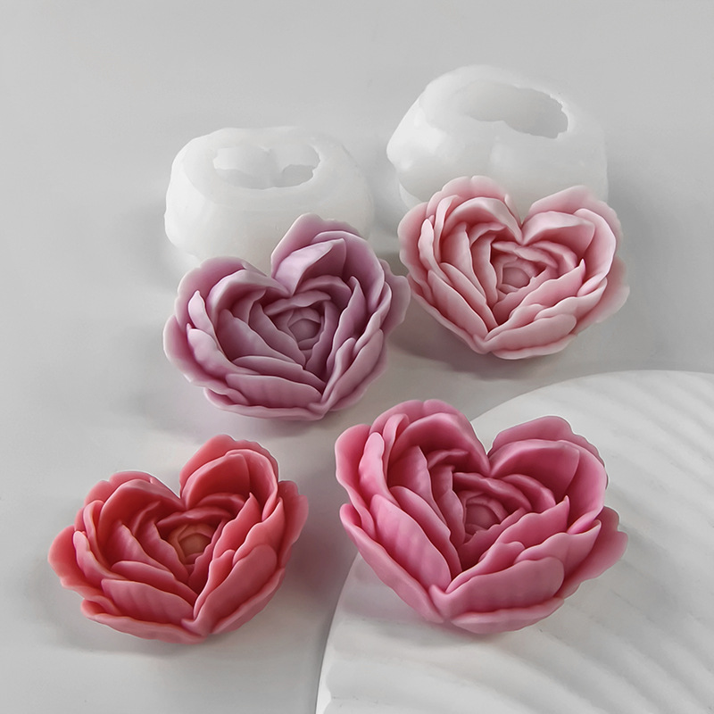 Cetakan silikon bunga cinta DI - Candle Making Gel Wax ulasan dan harga