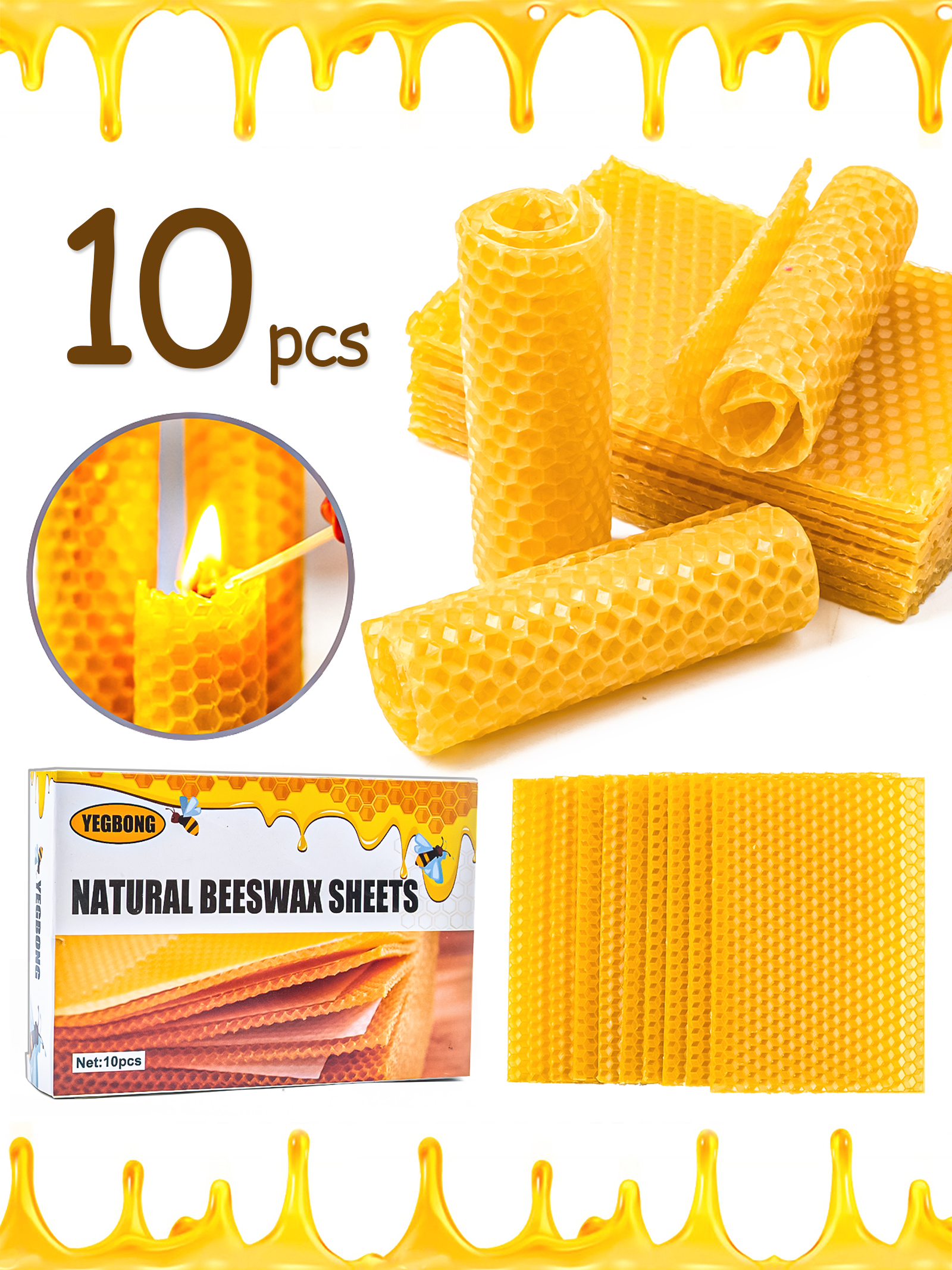 10 buah lembar lilin sarang le - Candle Making Business ulasan dan harga